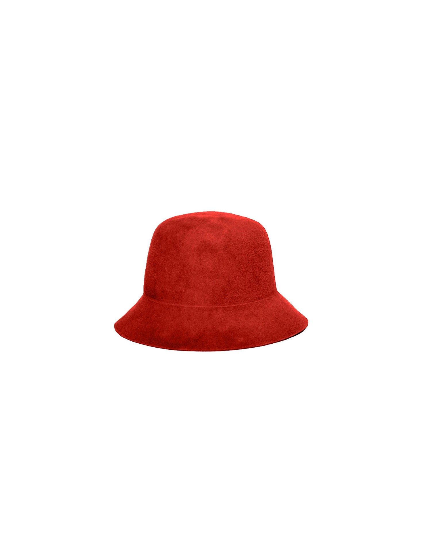 A brick color bucket hat with a flat crown and sloping brim, displayed against a white background.