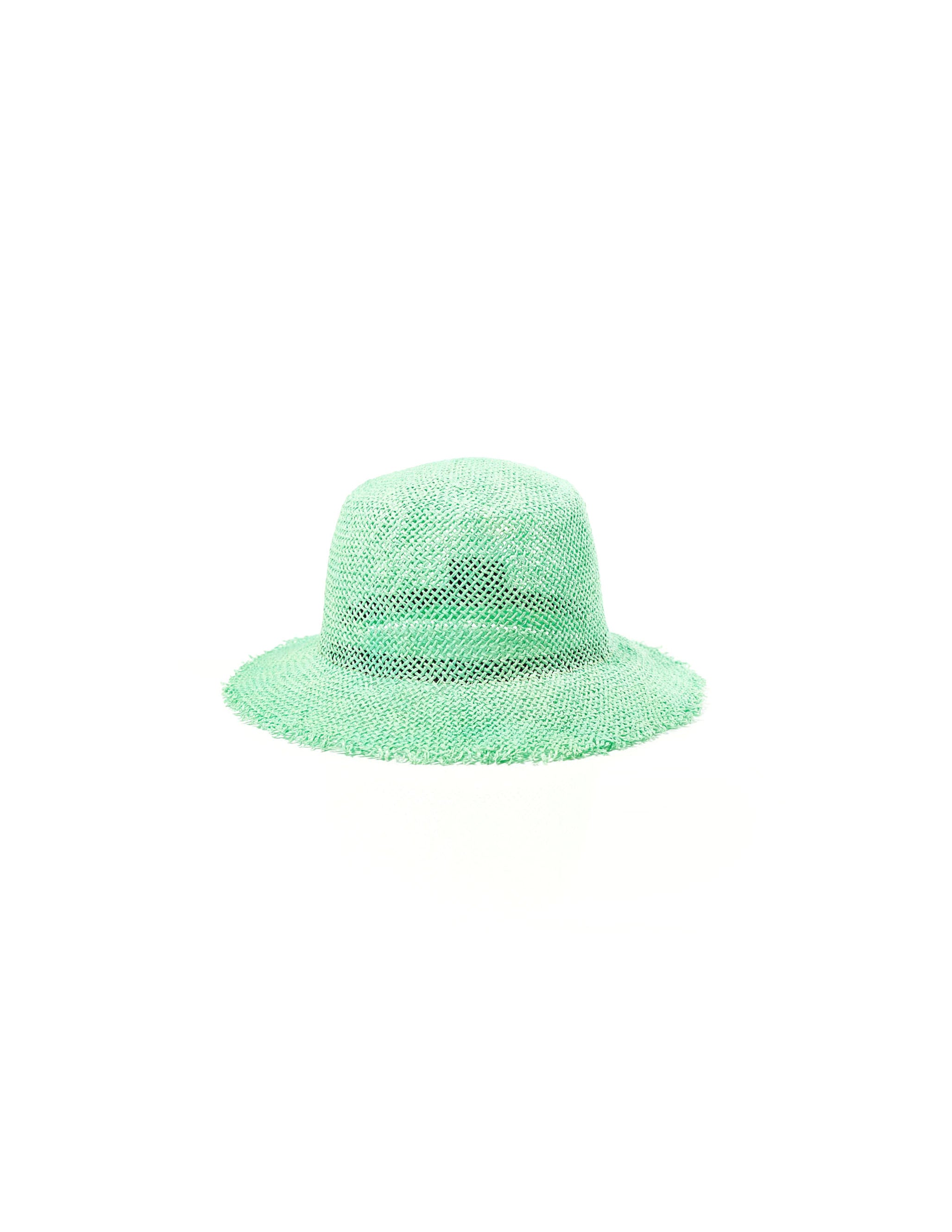 Gina Straw Bucket Hat in Cream